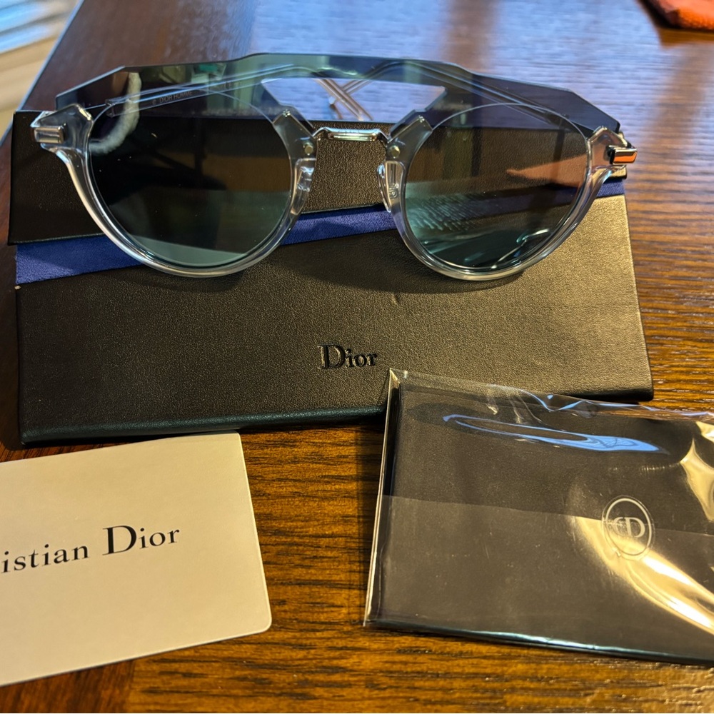 Dior Transparent Glasses with Black Case